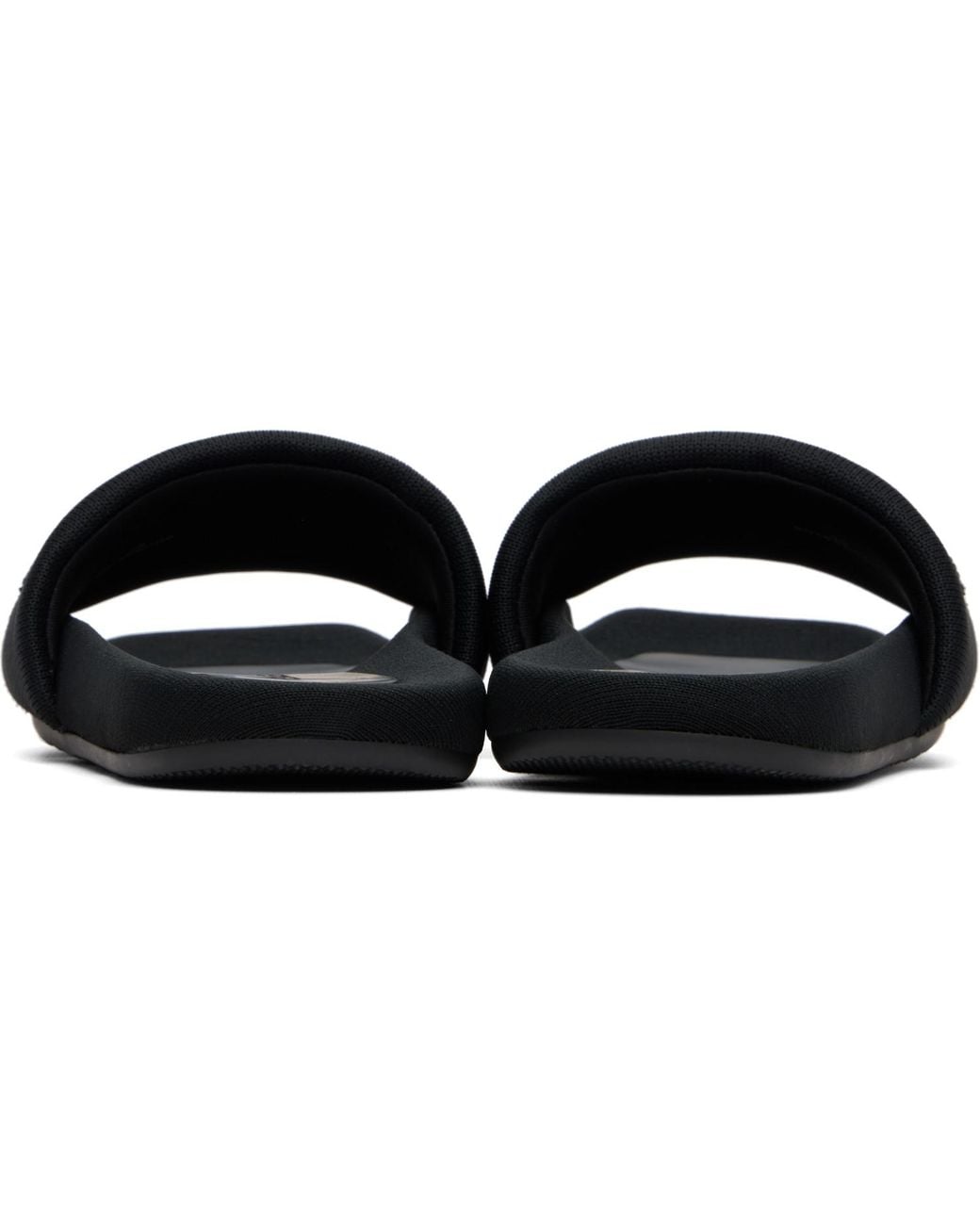 Alexander Wang Black 'Aw' Slash Knit Pool Slides