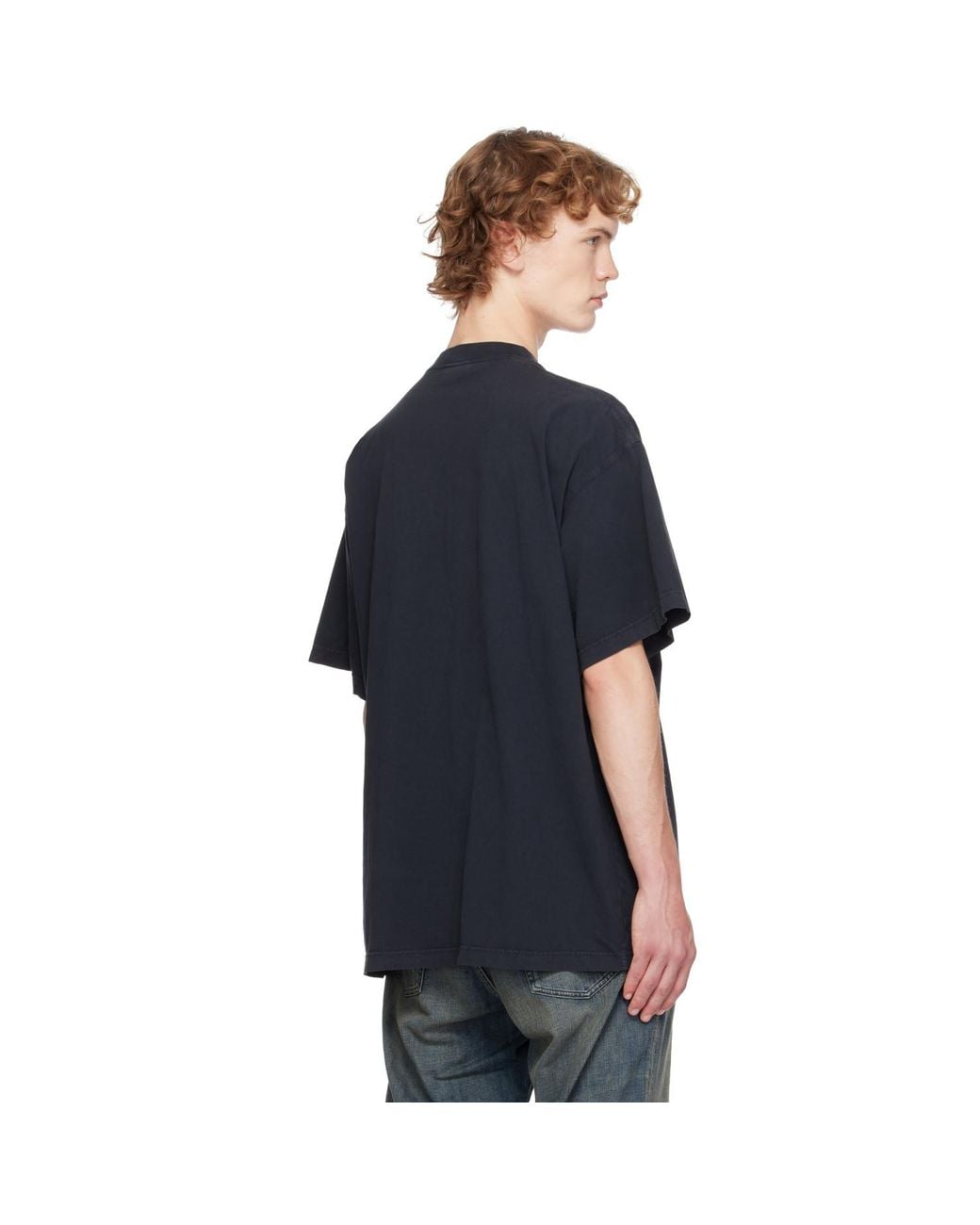 Balenciaga Blue Loop Sports Icon Oversized T-Shirt for men