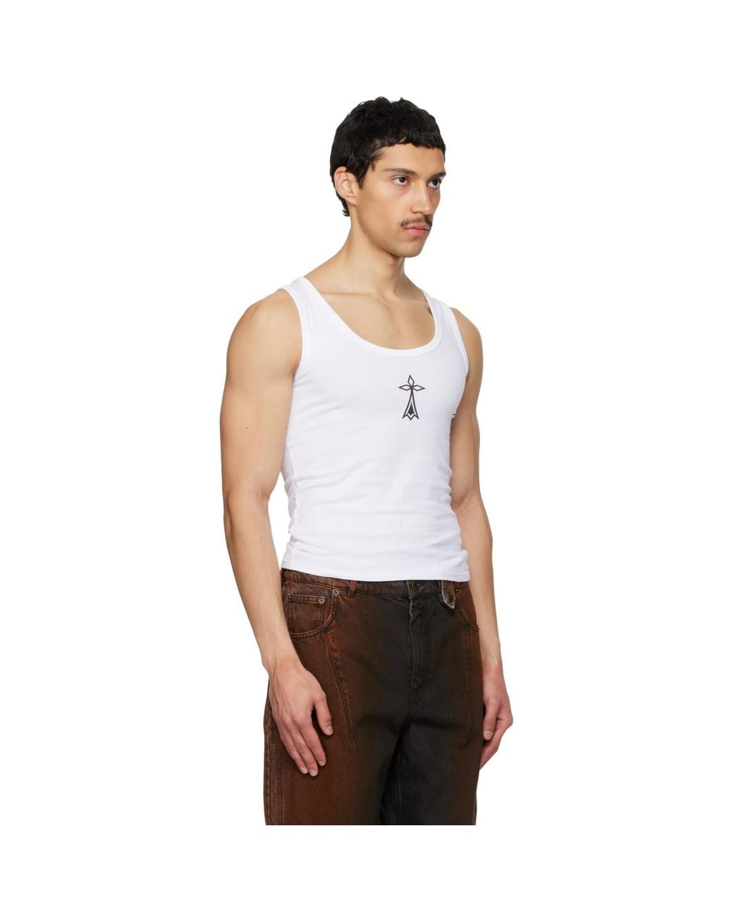 Egonlab White Breizh Tank Top for men
