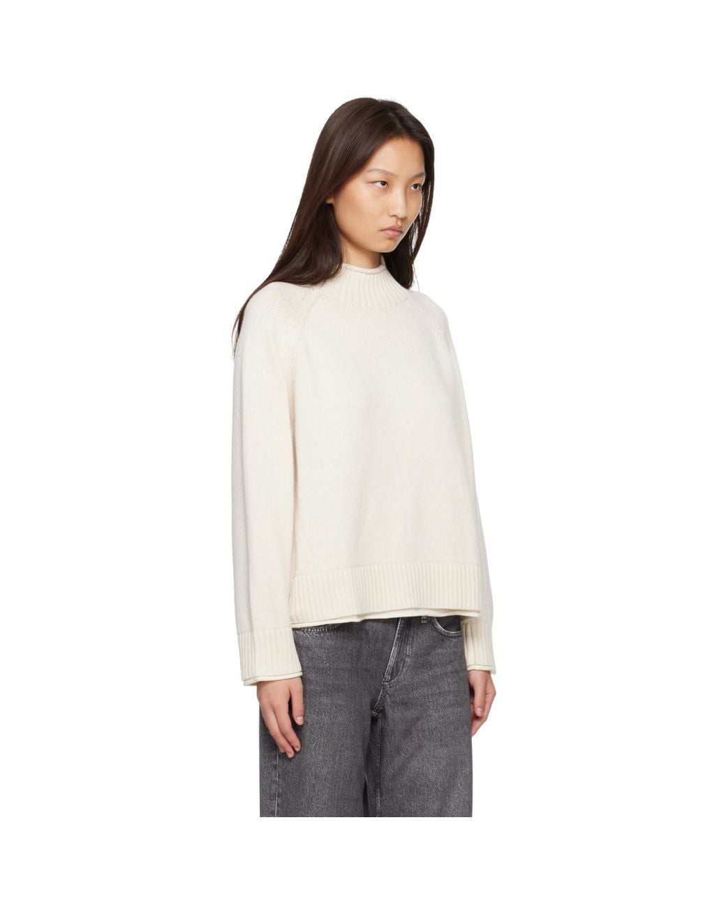 Rag & Bone White Off- Hazel Roll Neck Sweater