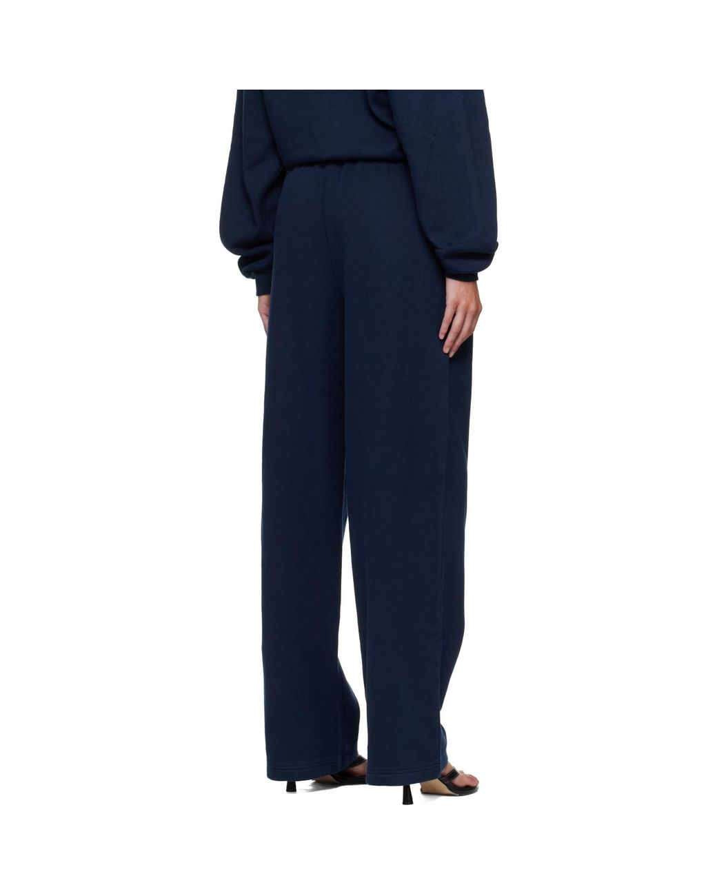 Skims Blue Cotton Fleece Classic Straight Leg Sweatpants
