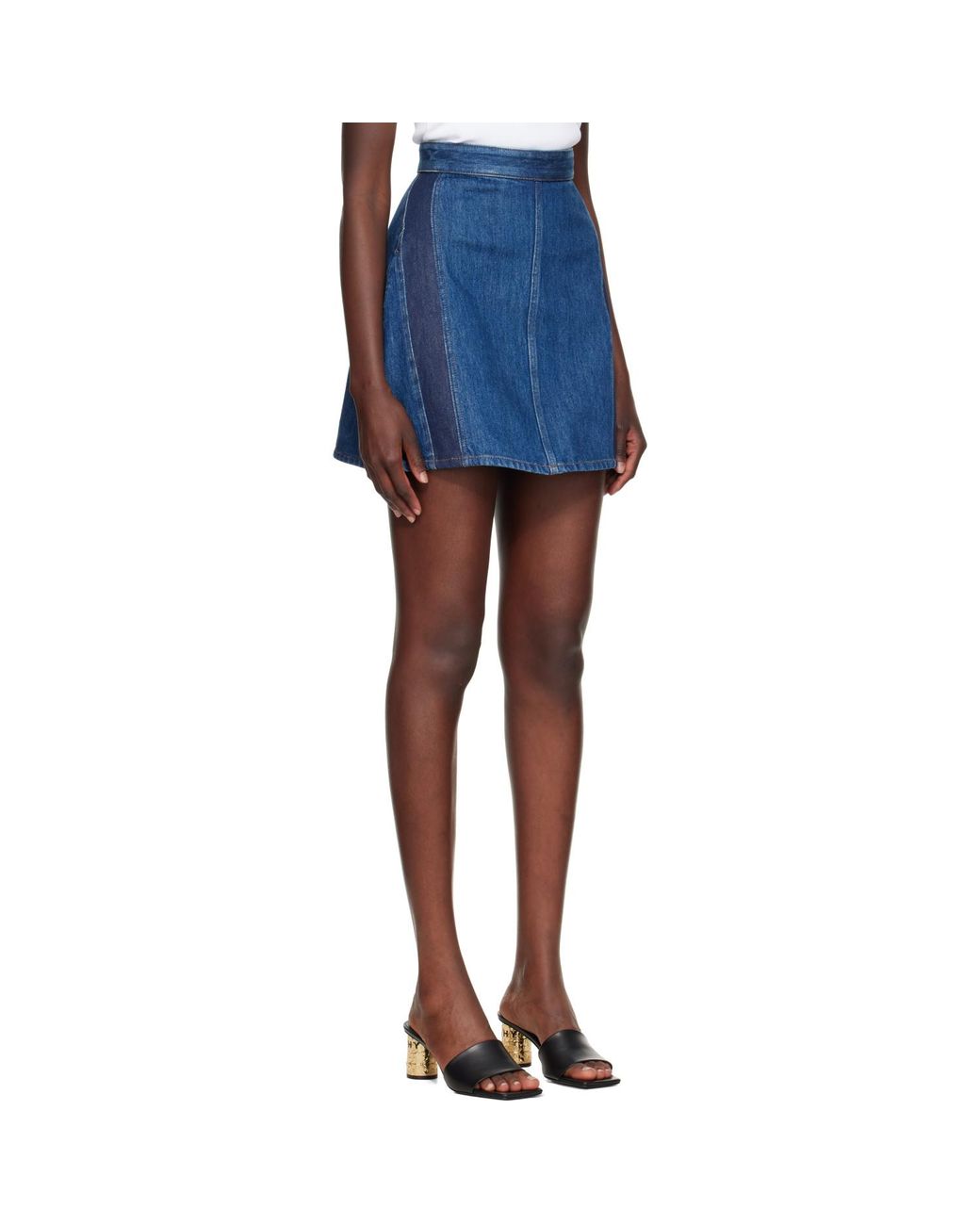 Givenchy Blue Cocoon Denim Miniskirt