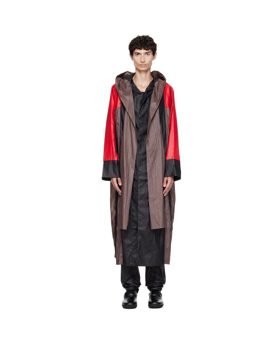Kiko Kostadinov Red Hertel Stripe Coat for men