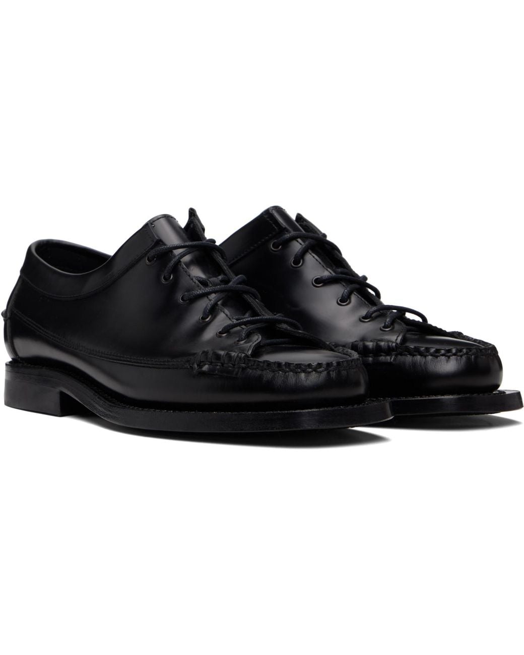 Hereu Black Priego Squared Derbys for men