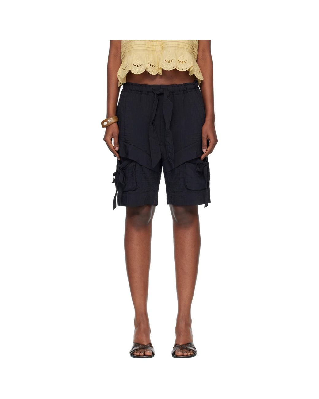 Isabel Marant Black Bermia Shorts