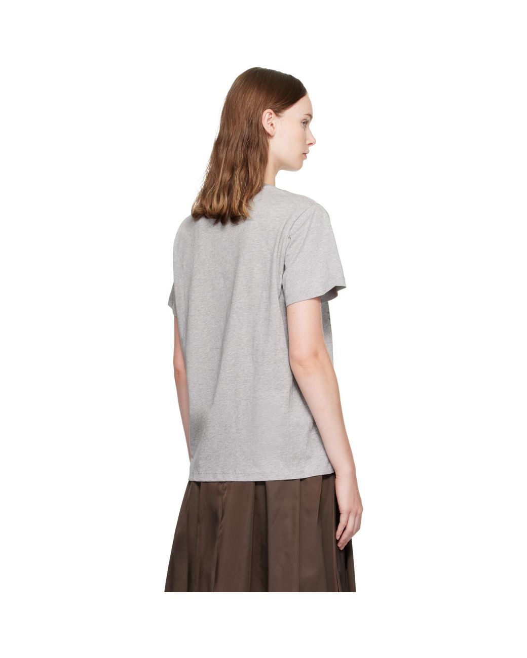 Ganni Gray Forest Teddy T-Shirt