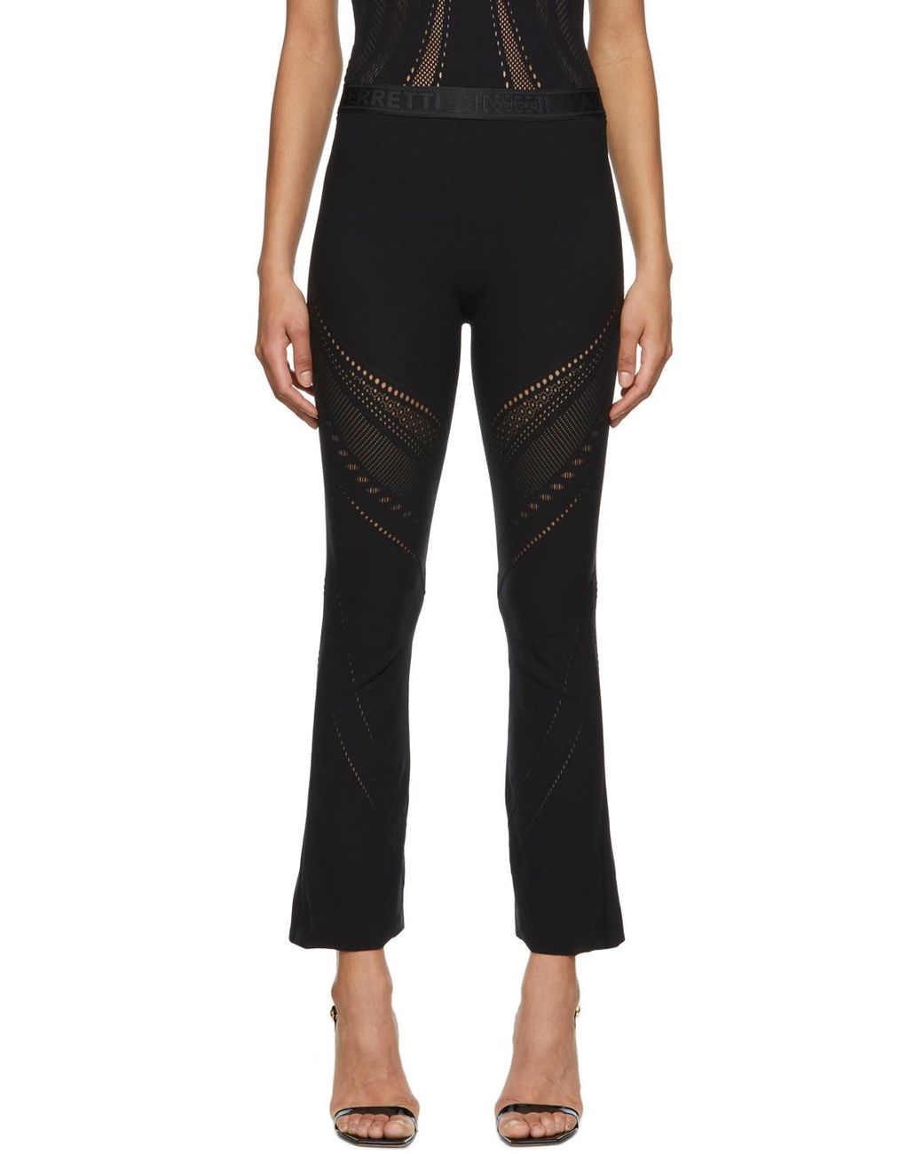 Wolford Synthetic Black Alberta Ferretti Edition Ajouré Net Flared