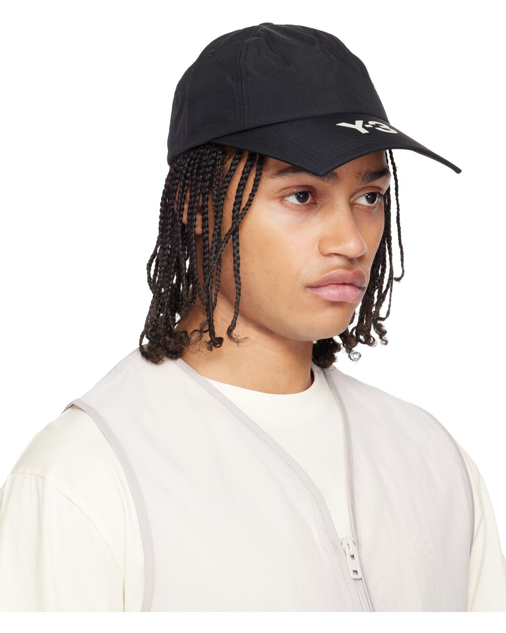 Y-3 White Utility Cap for men