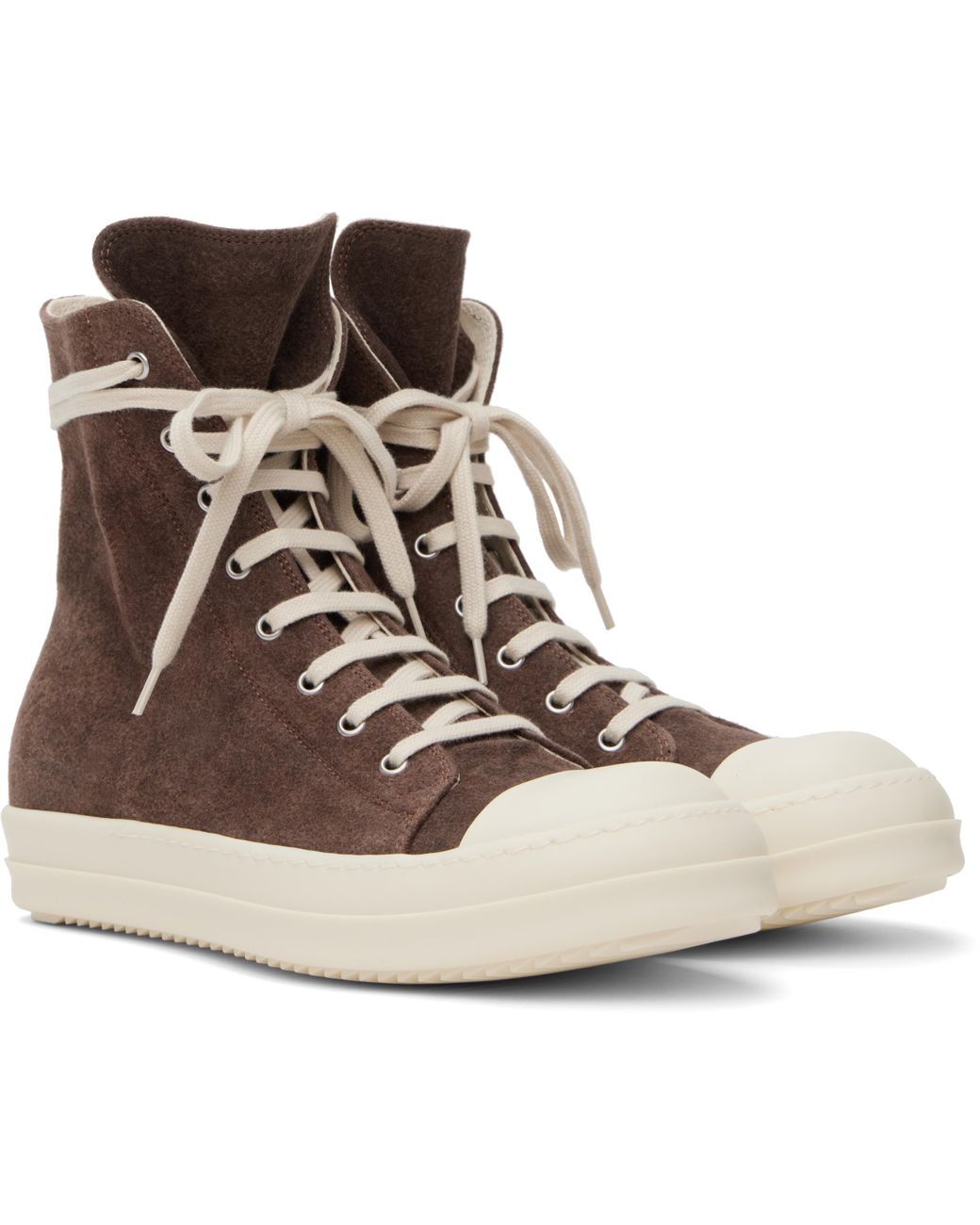 リックオウエンス/Porterville Sneaks モールスキン スニーカー rick-owens-TERRAMILKMILK-