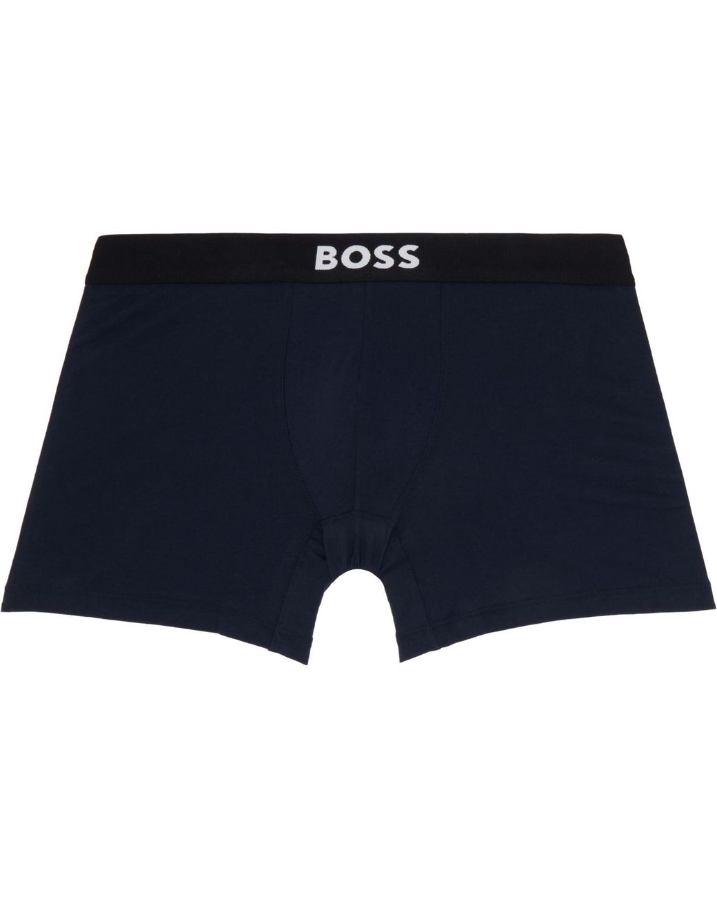 Boss Blue Three-Pack Stretch Cotton Boxer Briefs for men