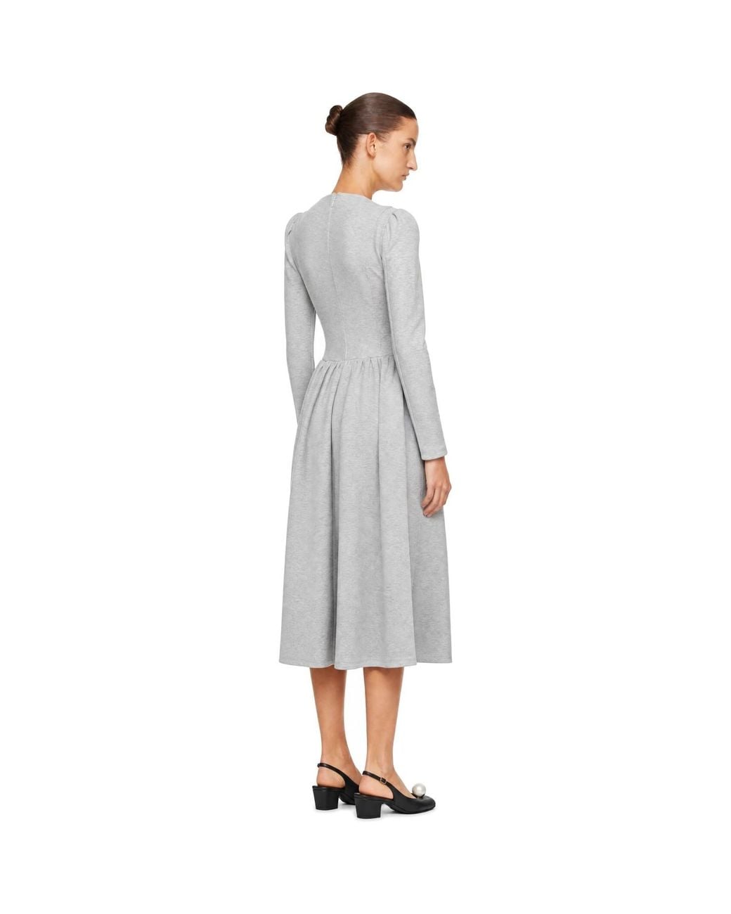 Sandy Liang Gray Brussels Maxi Dress