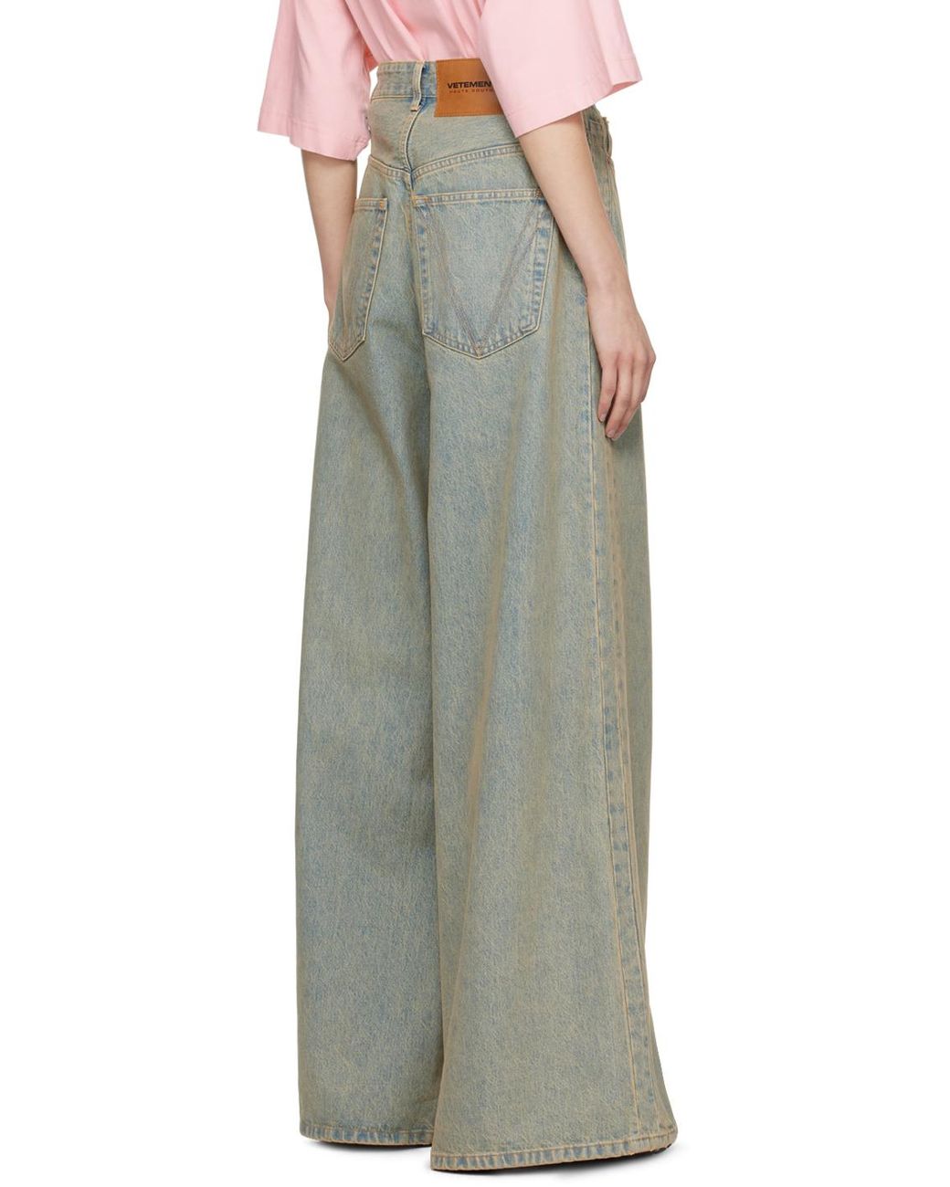 VETEMENTS ブルー＆ブラック Big Shape ジーンズ VETEMENTS ブルー＆ブラック Big Shape ジーンズ