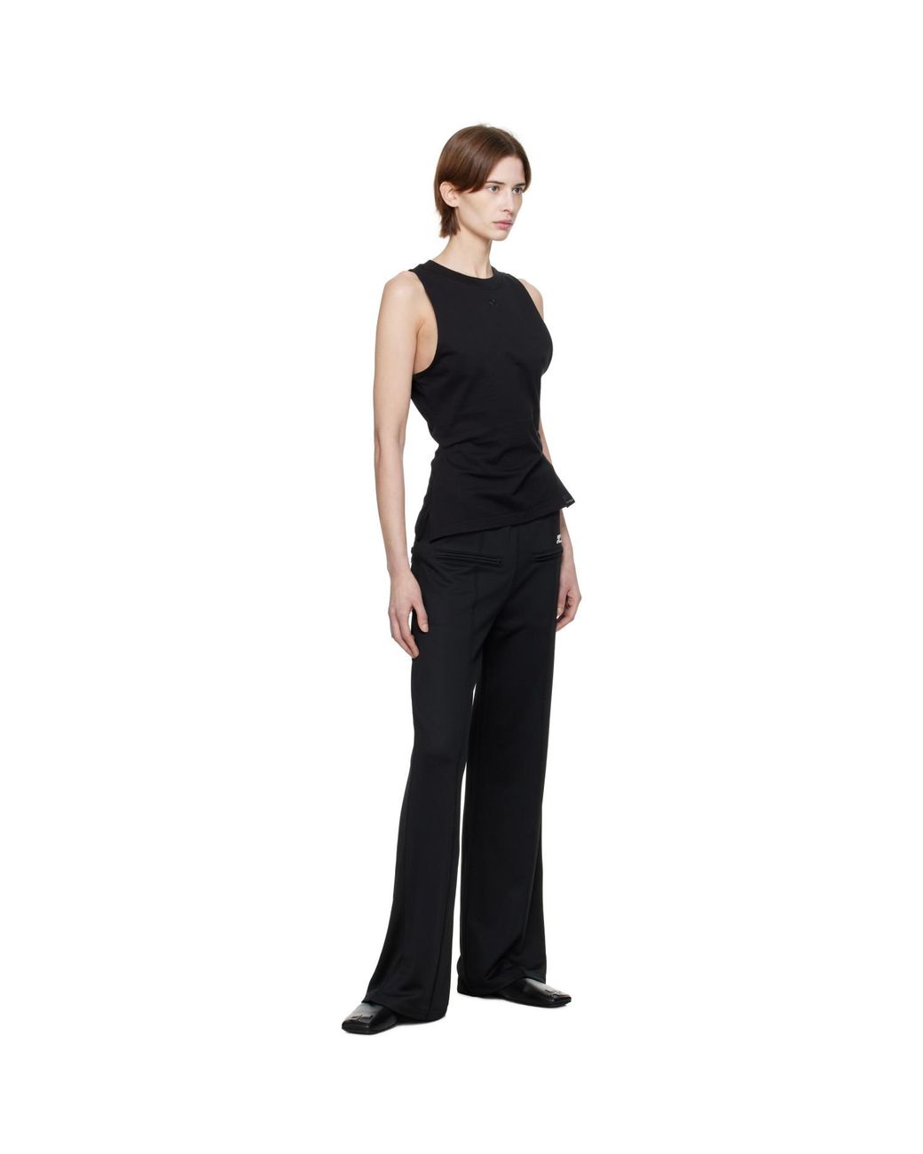 Courreges Black Interlock Tracksuit Trousers