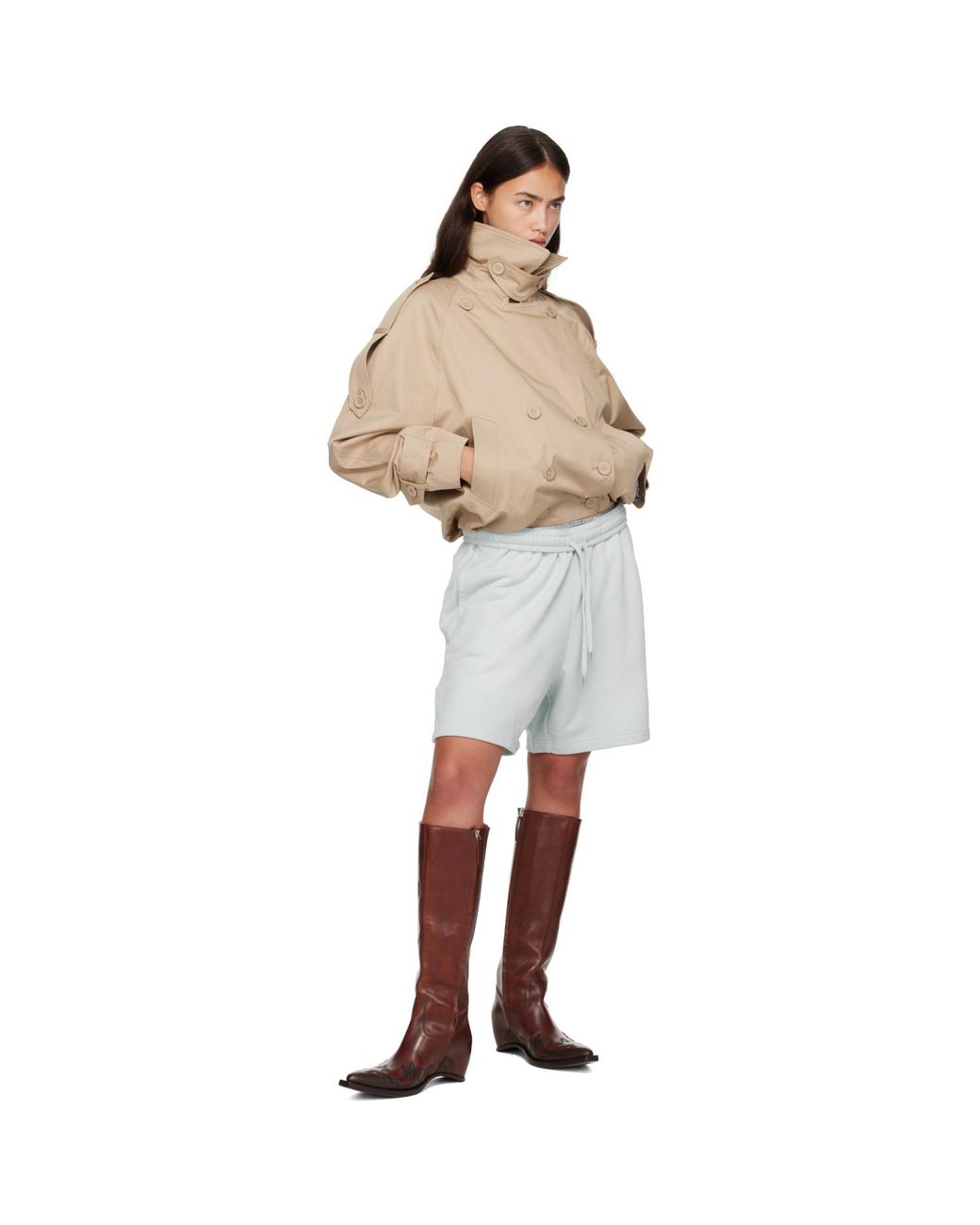Acne Natural Short Trench Jacket