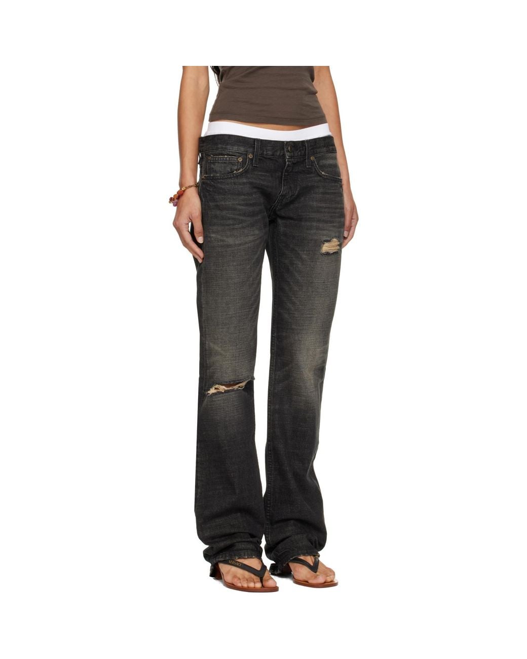 Raimundo Langlois Black Ssense Exclusive Slim Straight Jeans