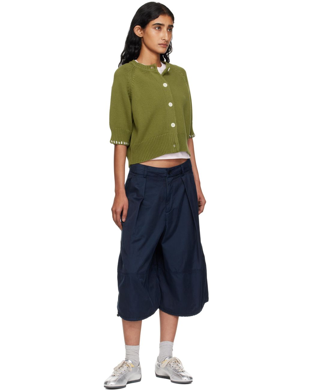 YMC Green Kwai Knit Cardigan