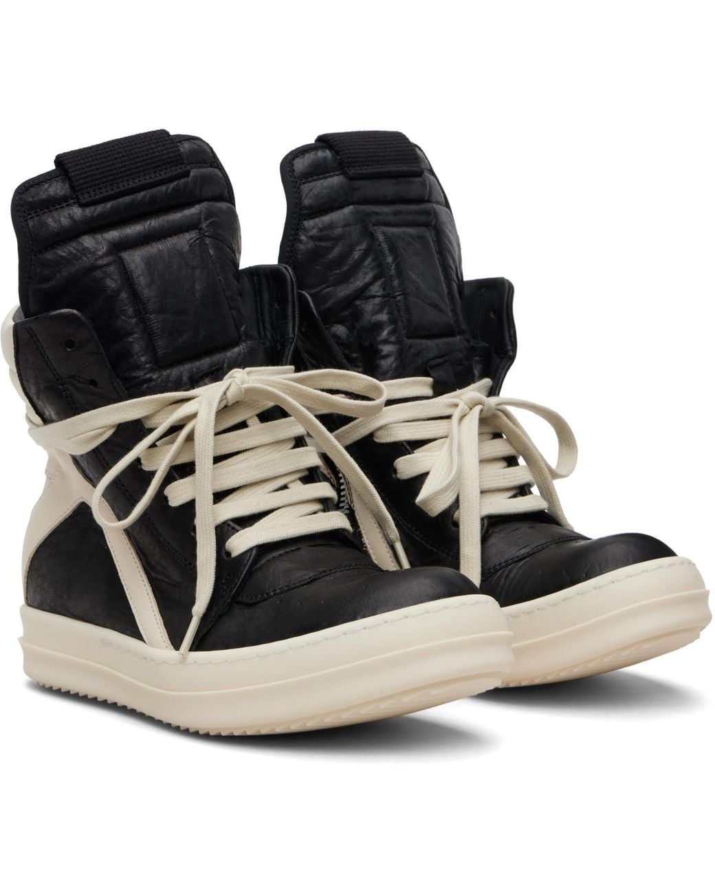Rick Owens Black Temple Geobasket Sneakers