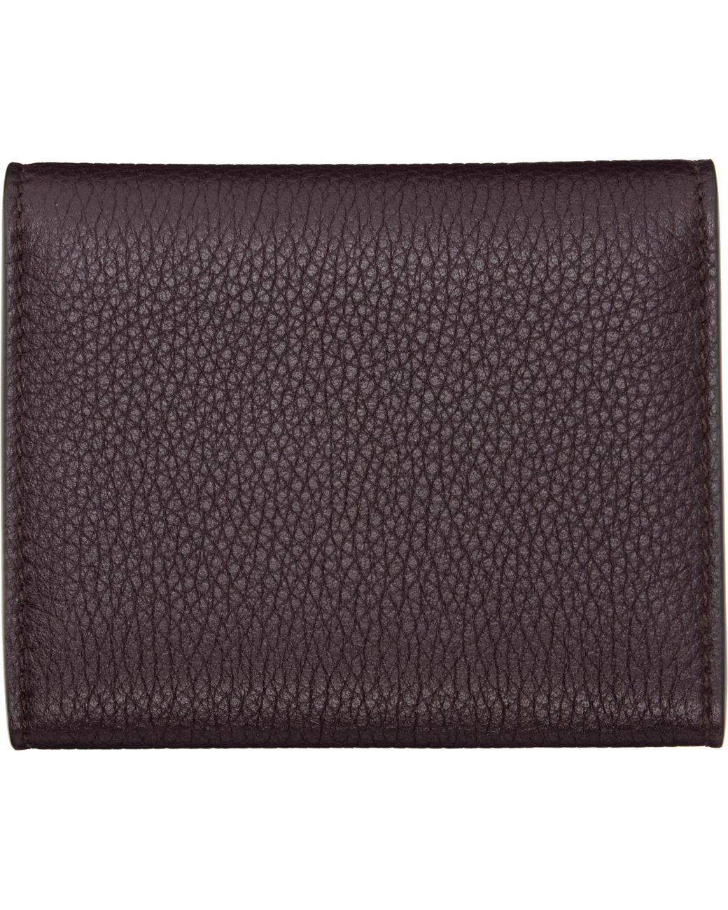 Tom Ford Purple Burgundy Soft Grain Leather Slim Card Holder for men