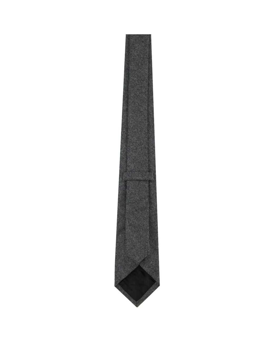 Bottega Veneta Black Light Wool Flannel Tie for men