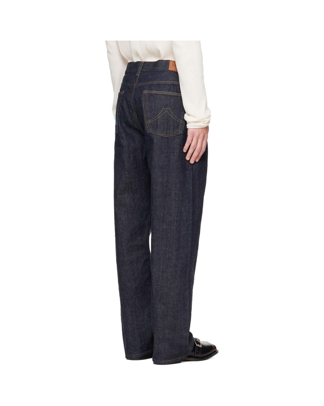 KENZO Blue Paris Tulip' Straight Fit Jeans for men