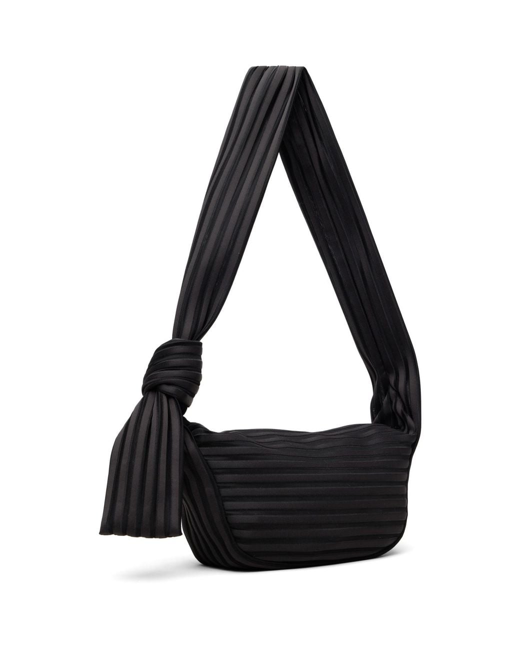 Issey Miyake Black Linear Knit 58 Bag