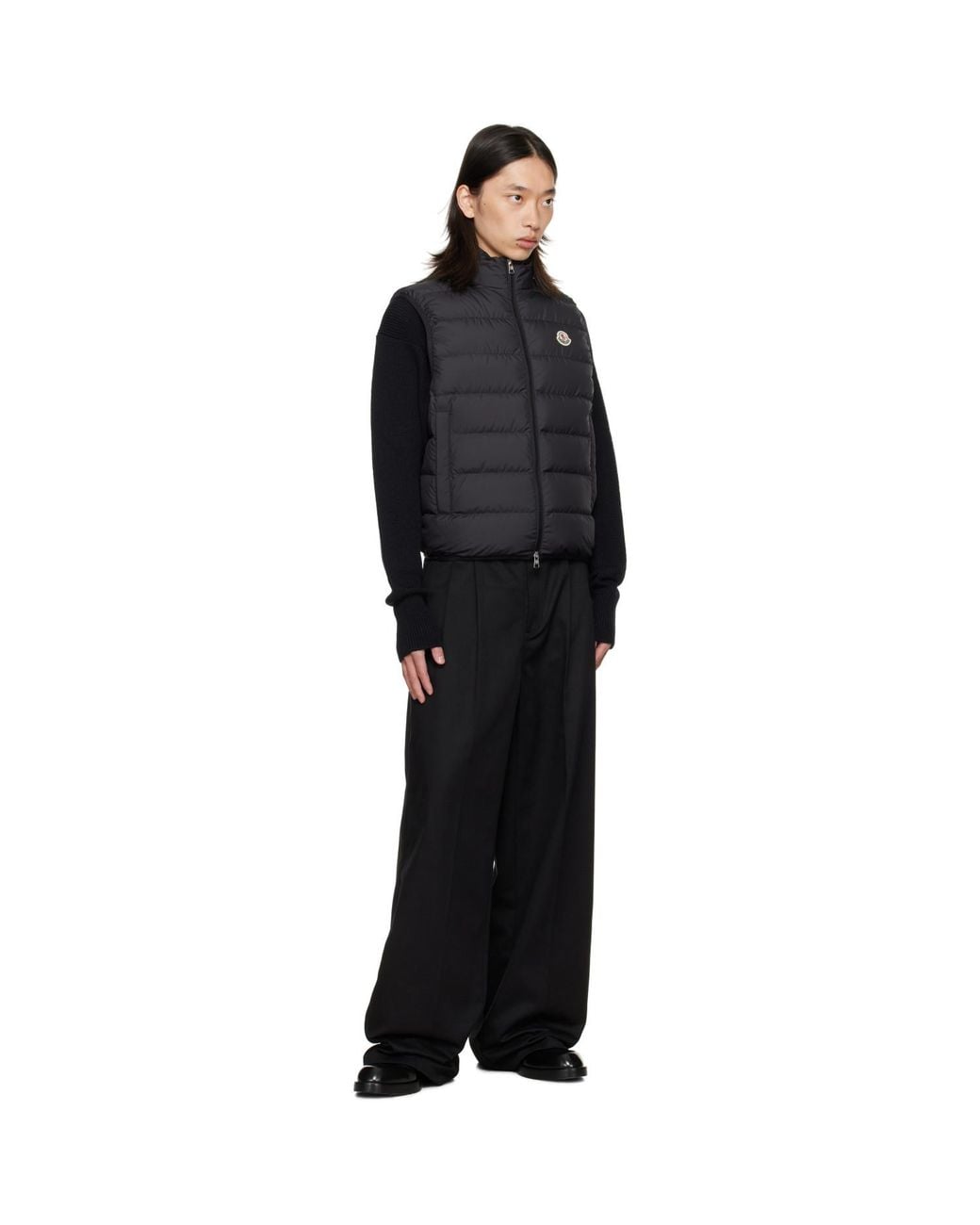 Moncler Black Contrin Down Vest for men