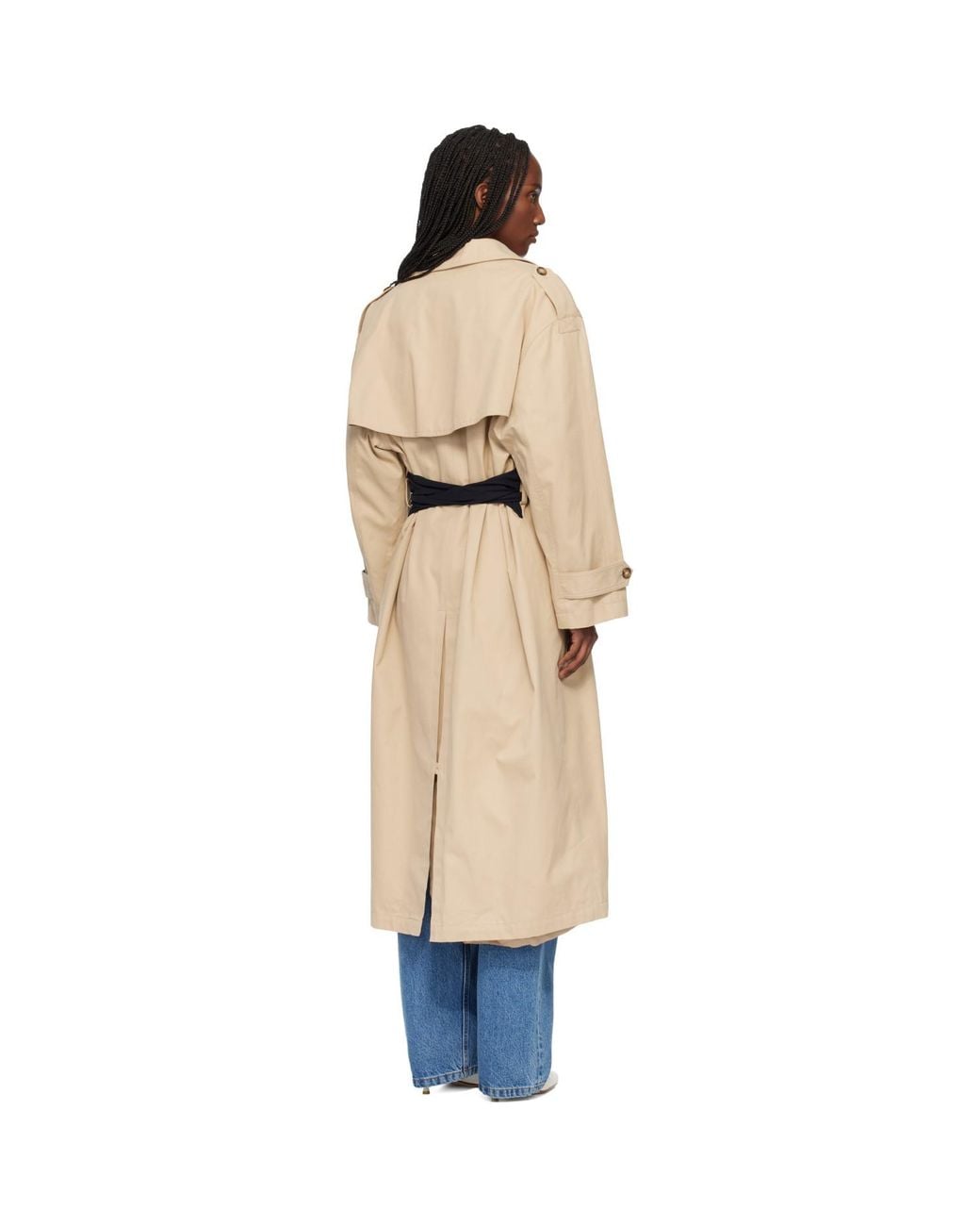 MM6 by Maison Margiela Natural Gloves Cotton Trench Coat