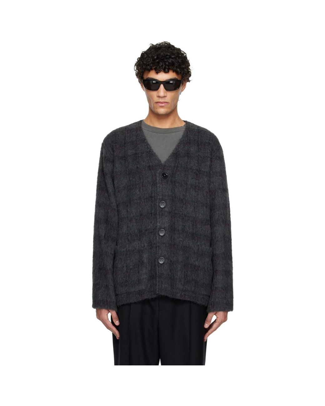 Our Legacy Black Wool Cardigan for men