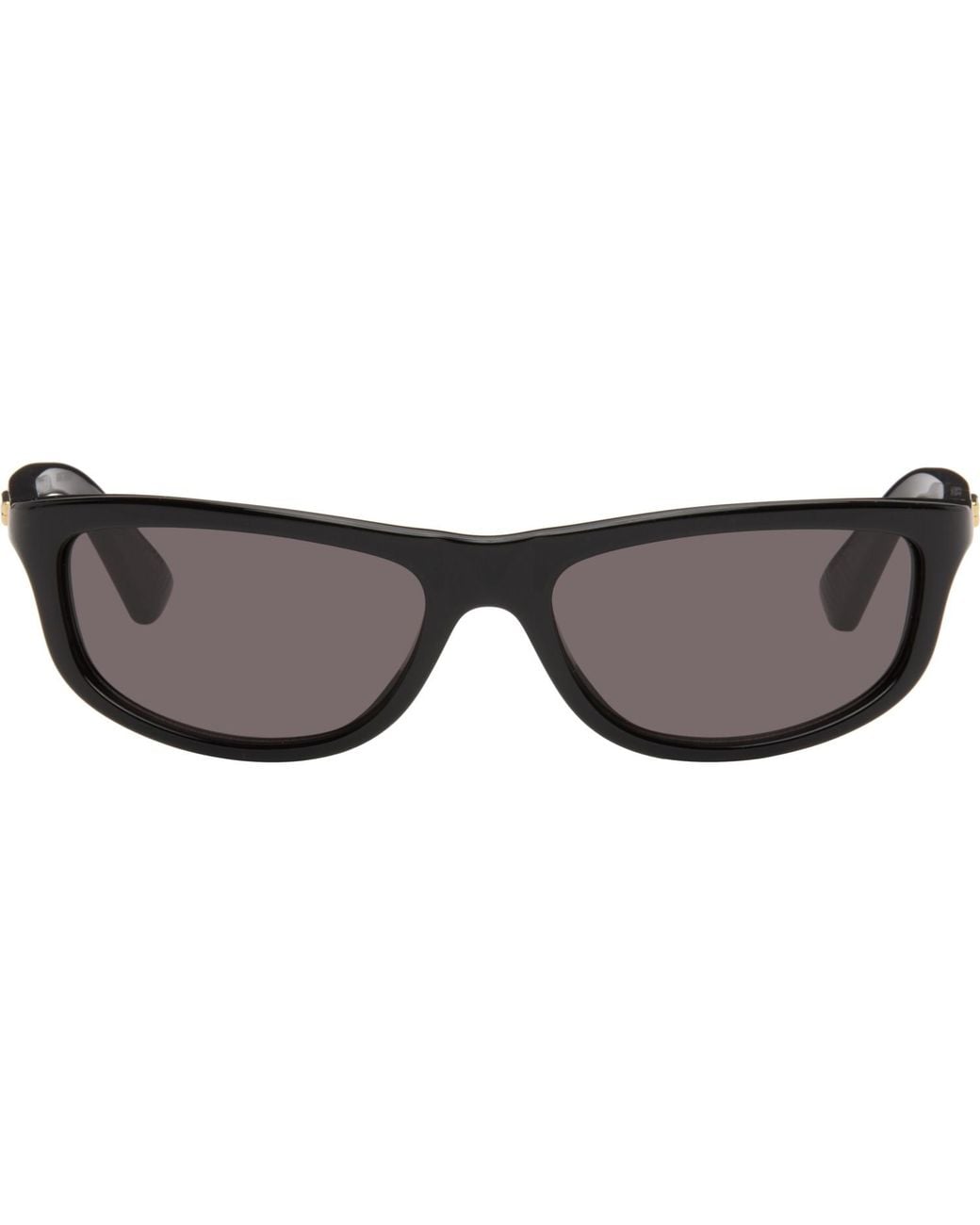 Bottega Veneta Black Rectangular Squared Sunglasses