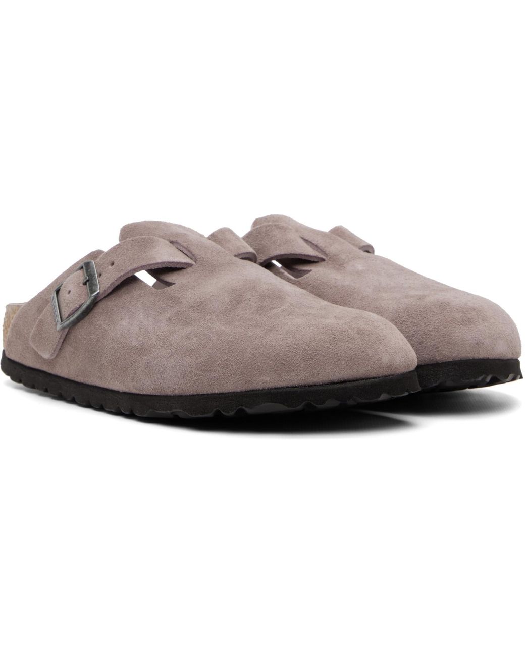 Birkenstock Brown Narrow Boston Soft Footbed Slip-On Loafers