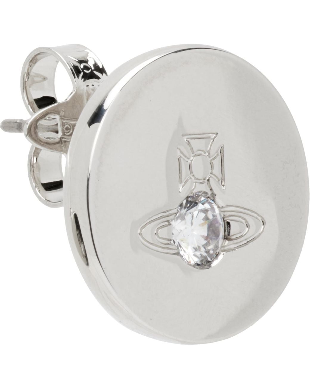 Vivienne Westwood Metallic Lewis Stud Single Earring for men