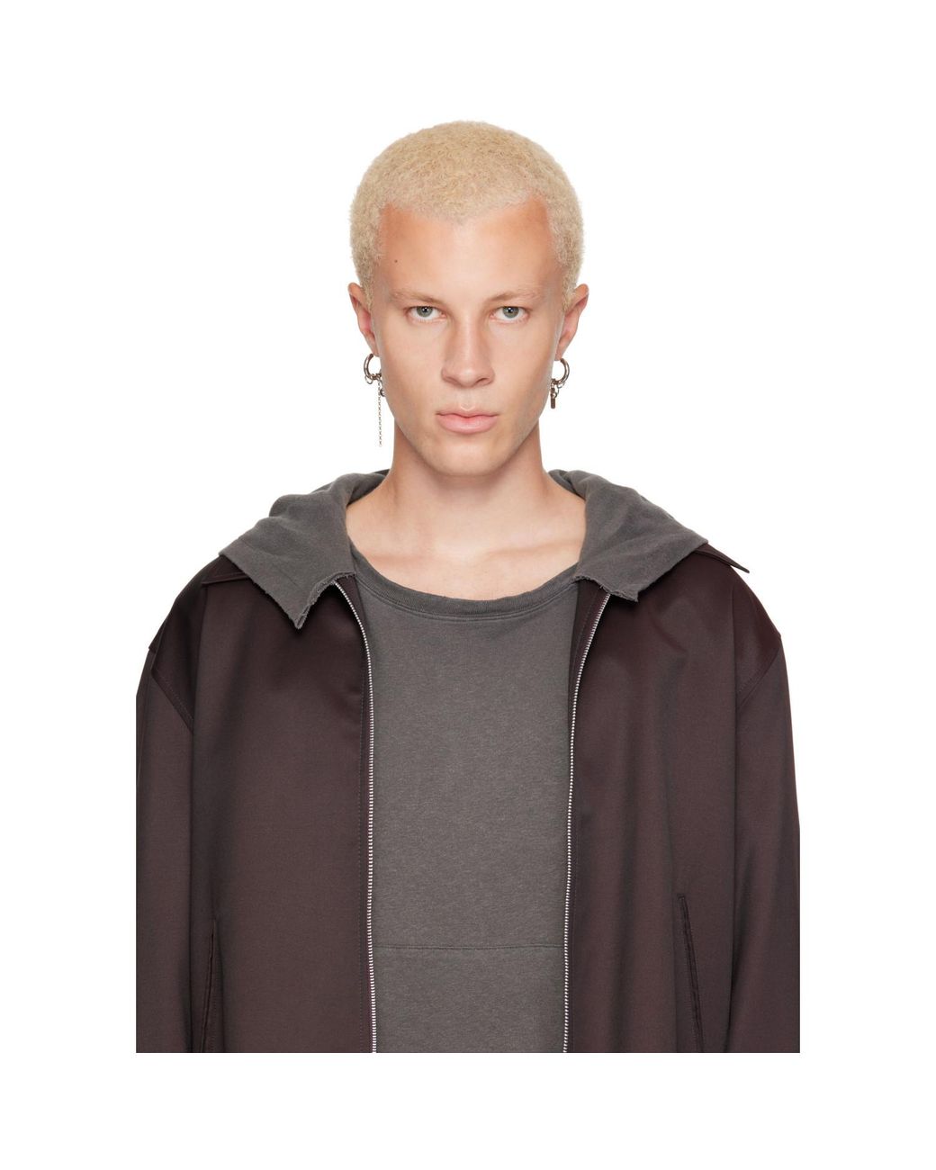 Justine Clenquet White Evie Earrings for men