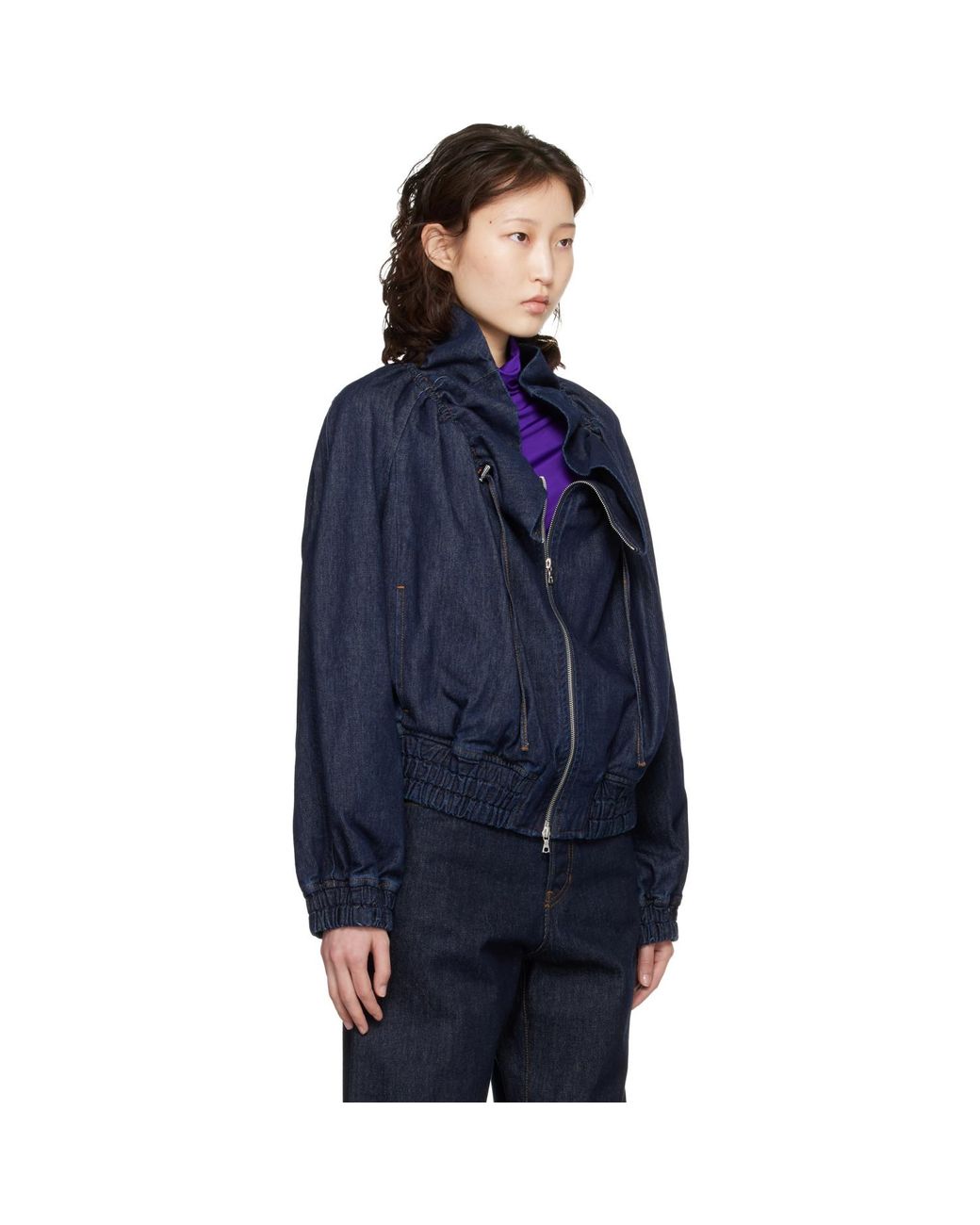 Dries Van Noten Blue Cocoon Denim Jacket