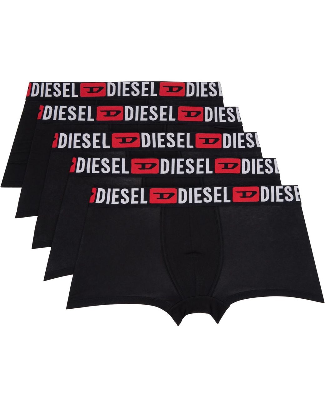 DIESEL Red Five-Pack Mix-Colour Boxer Briefs for men