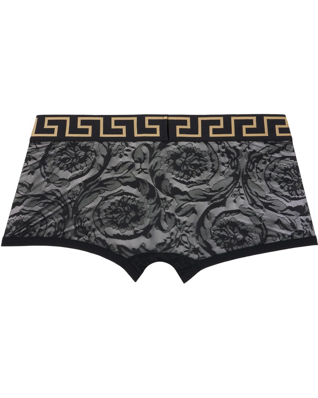Versace Black Jacquard Barocco Boxer Briefs for men