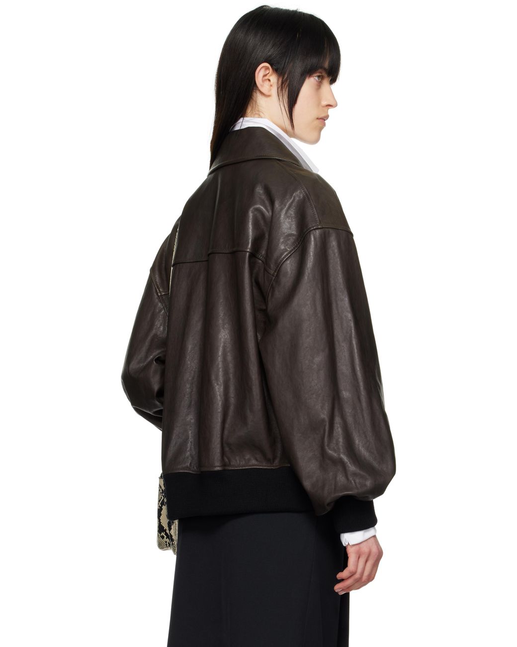 Khaite Black Shelman Leather Jacket