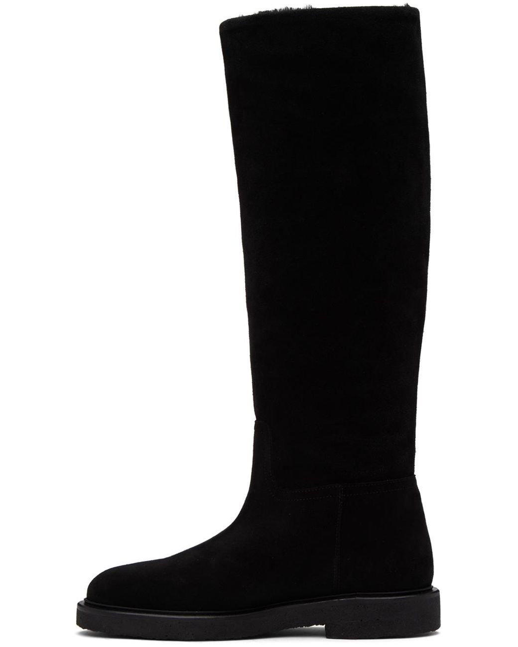 Black suede cheap riding boots