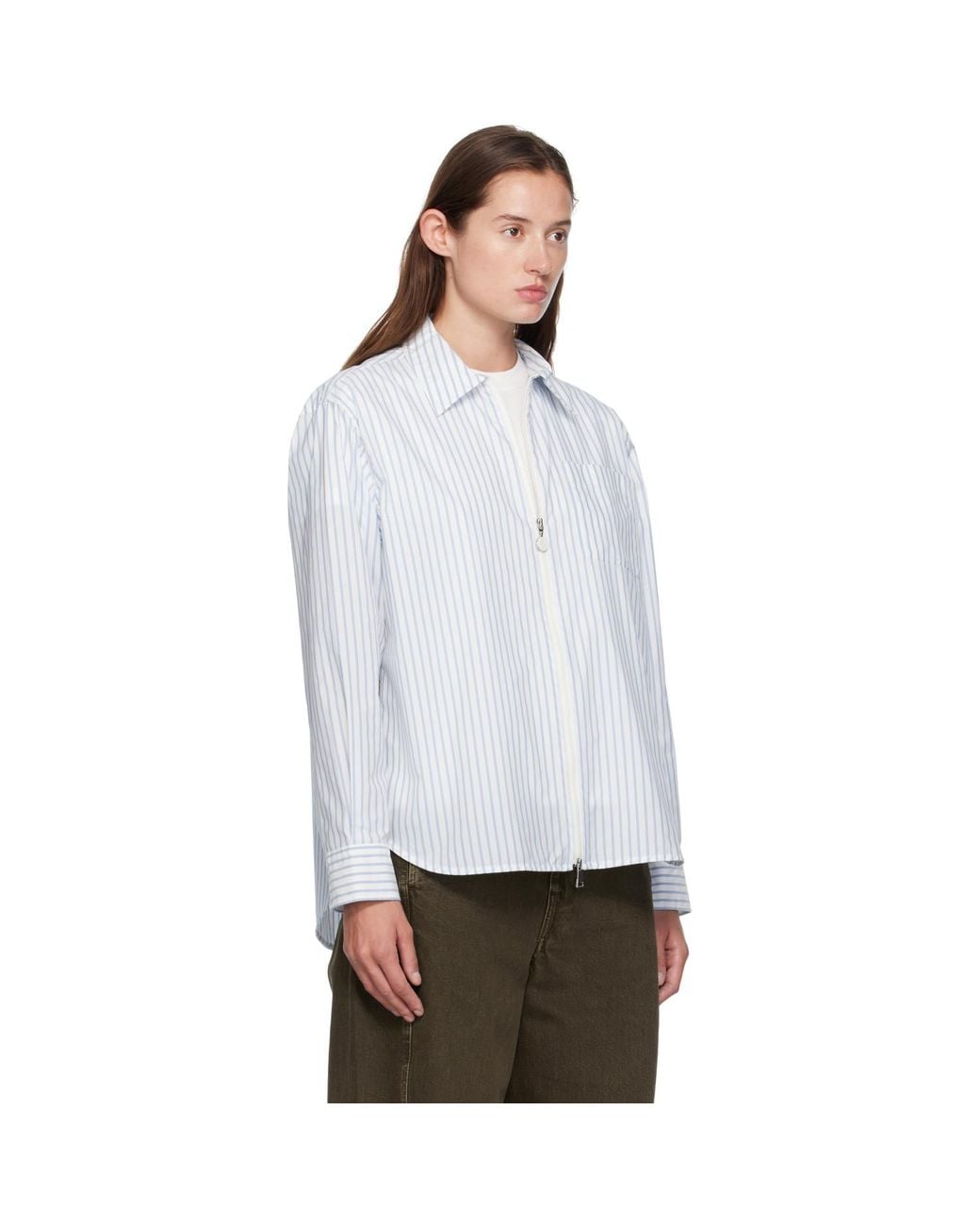 Moncler White Striped Shirt
