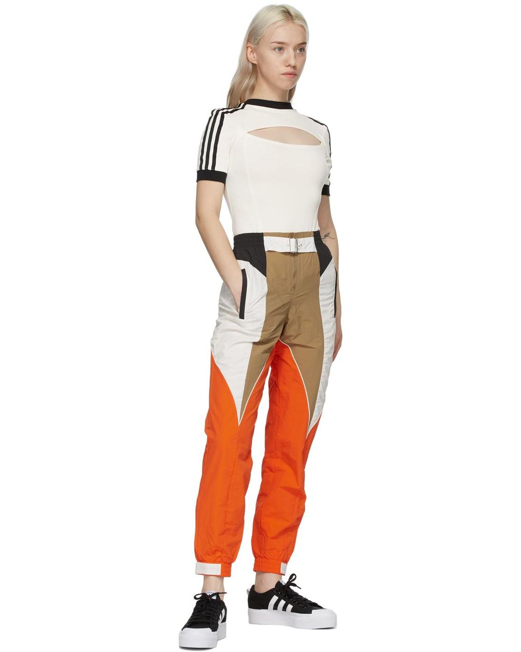 Piping Track Pants in Orange 