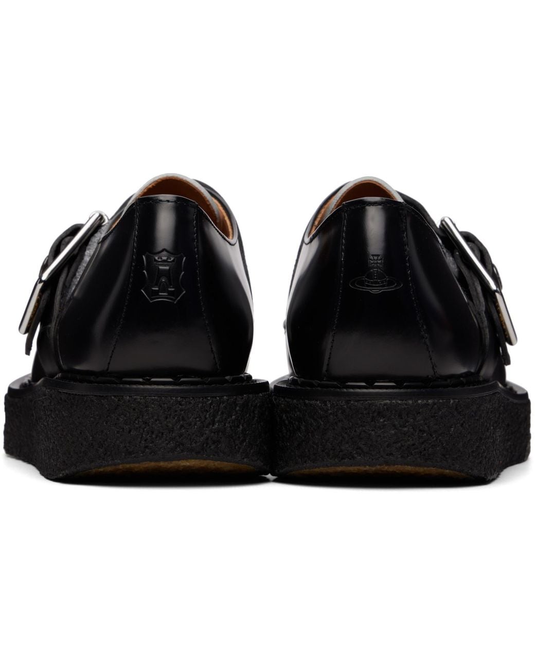 Vivienne Westwood Black George Cox Edition Point Toe Monkstraps for men