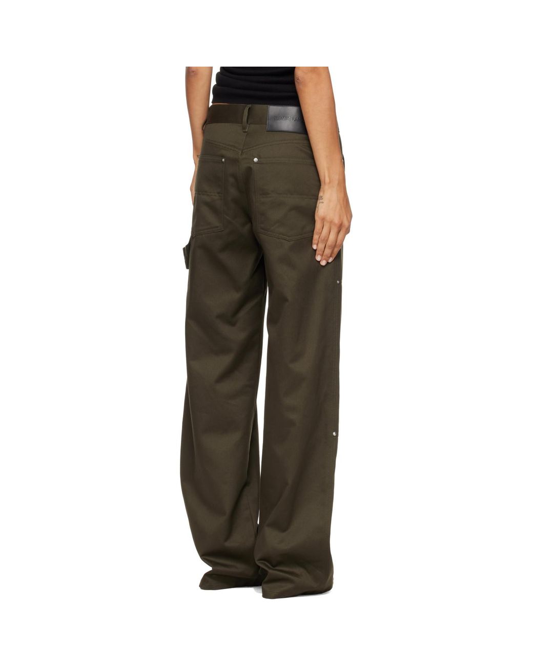 Helmut Lang Green Khaki Carpenter Trousers