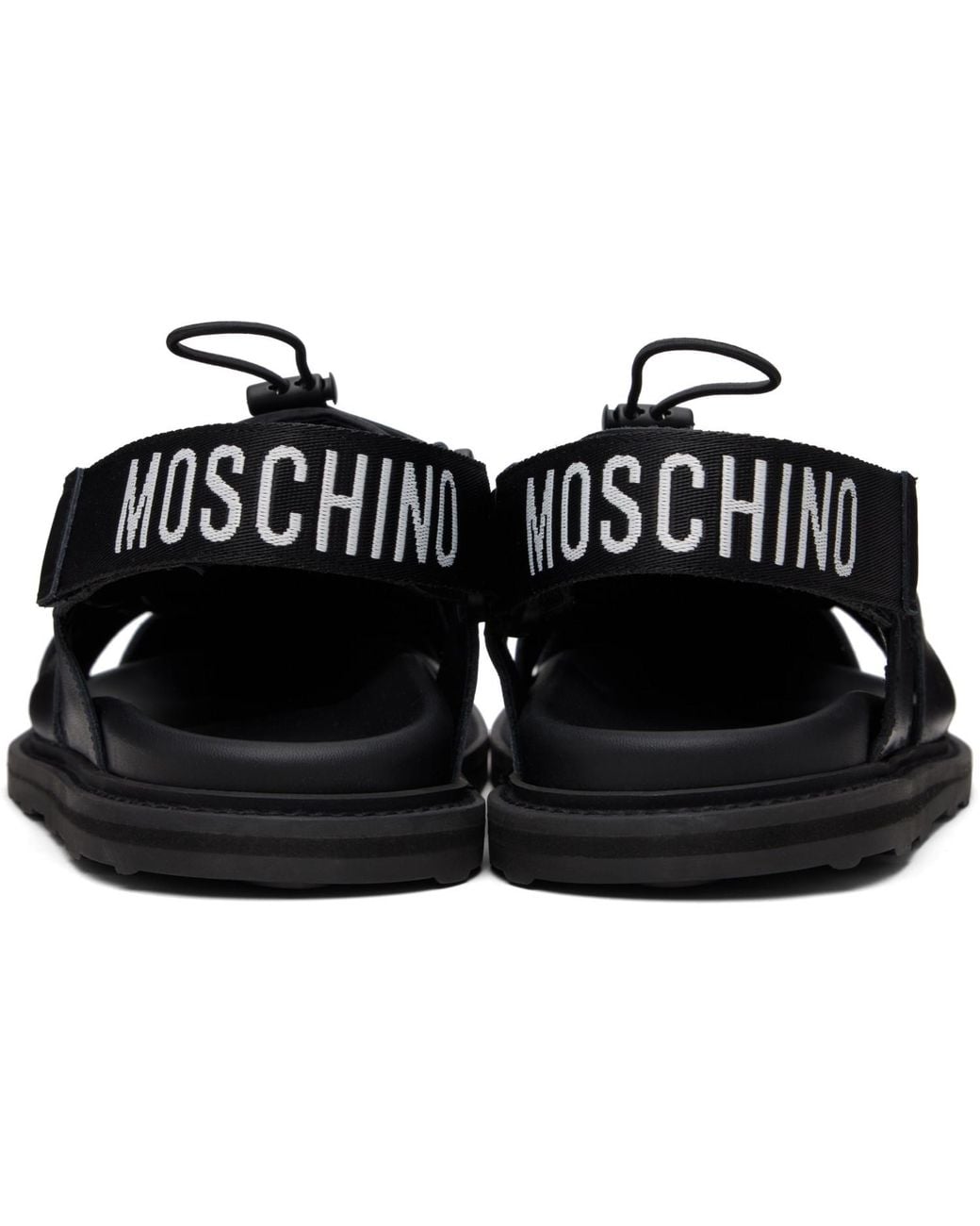 Moschino Black Sporty Sandals for men