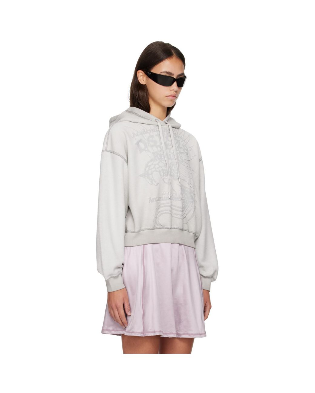 DIESEL Gray Dévoré Print Hoodie