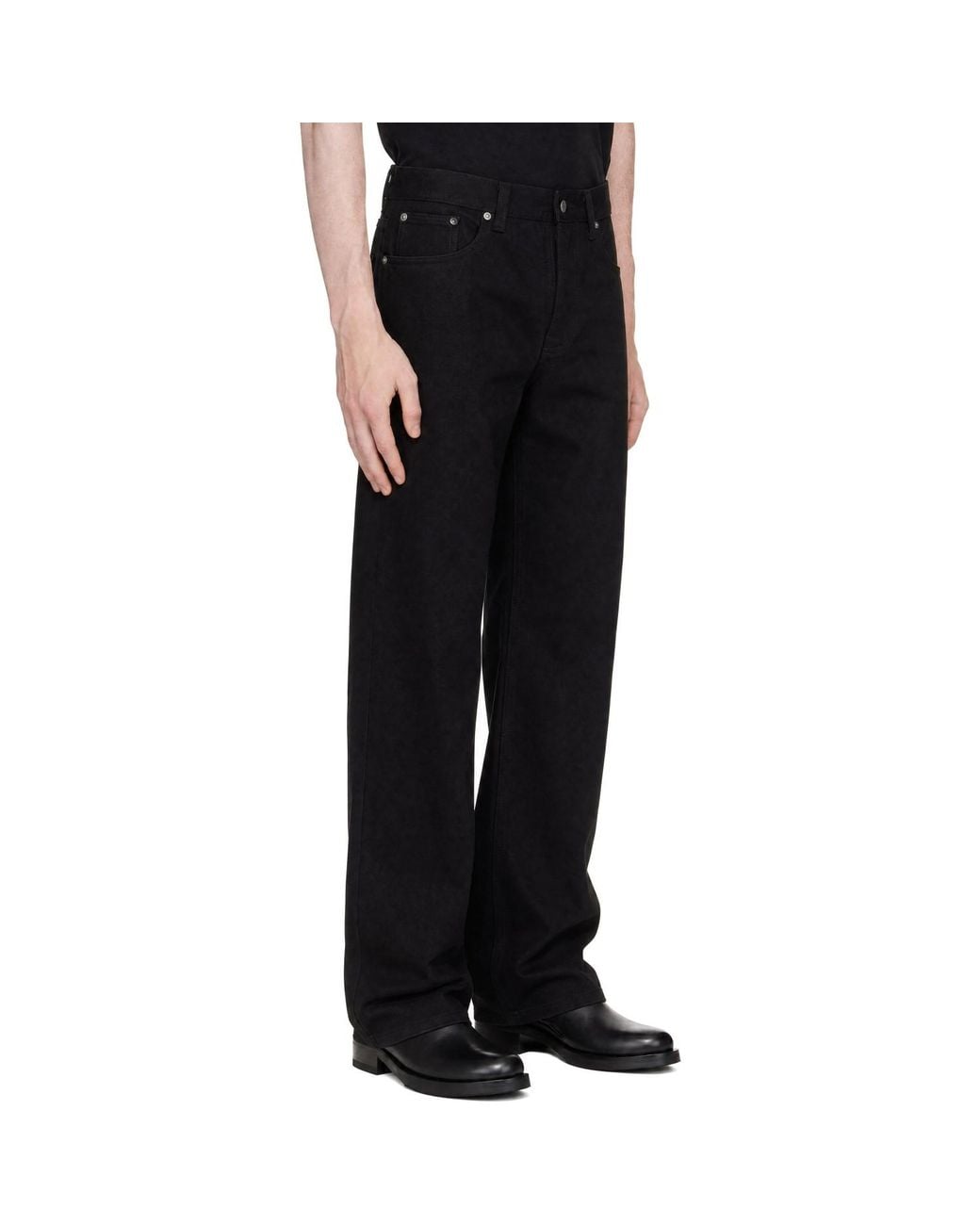 Nudie Jeans Black Steady Eddie Ii Dry Jeans for men