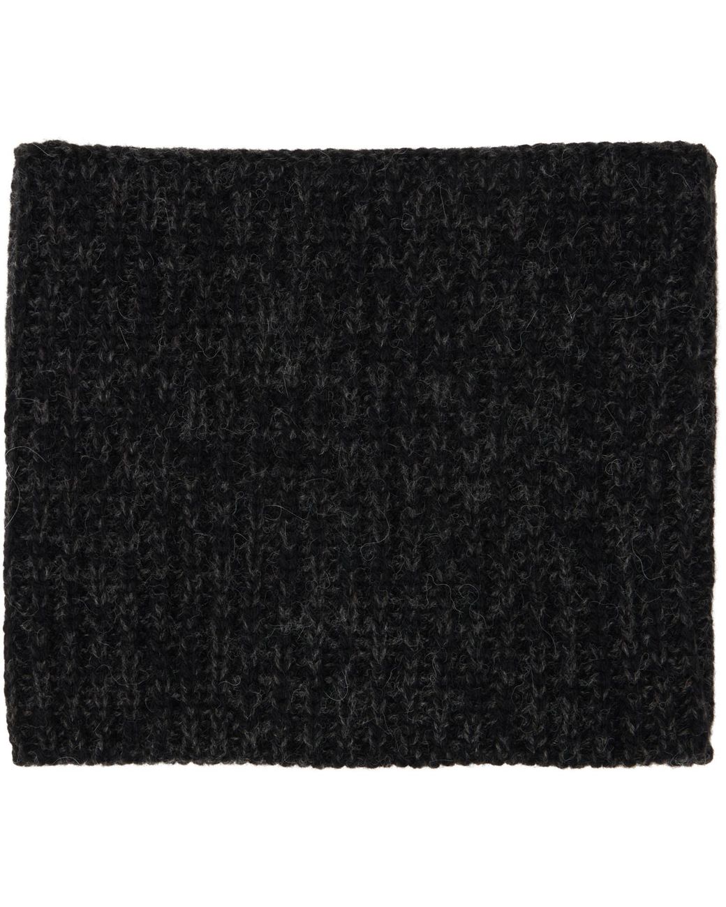 Lemaire Black Alpaca & Yak Wool Blend Neck Warmer for men