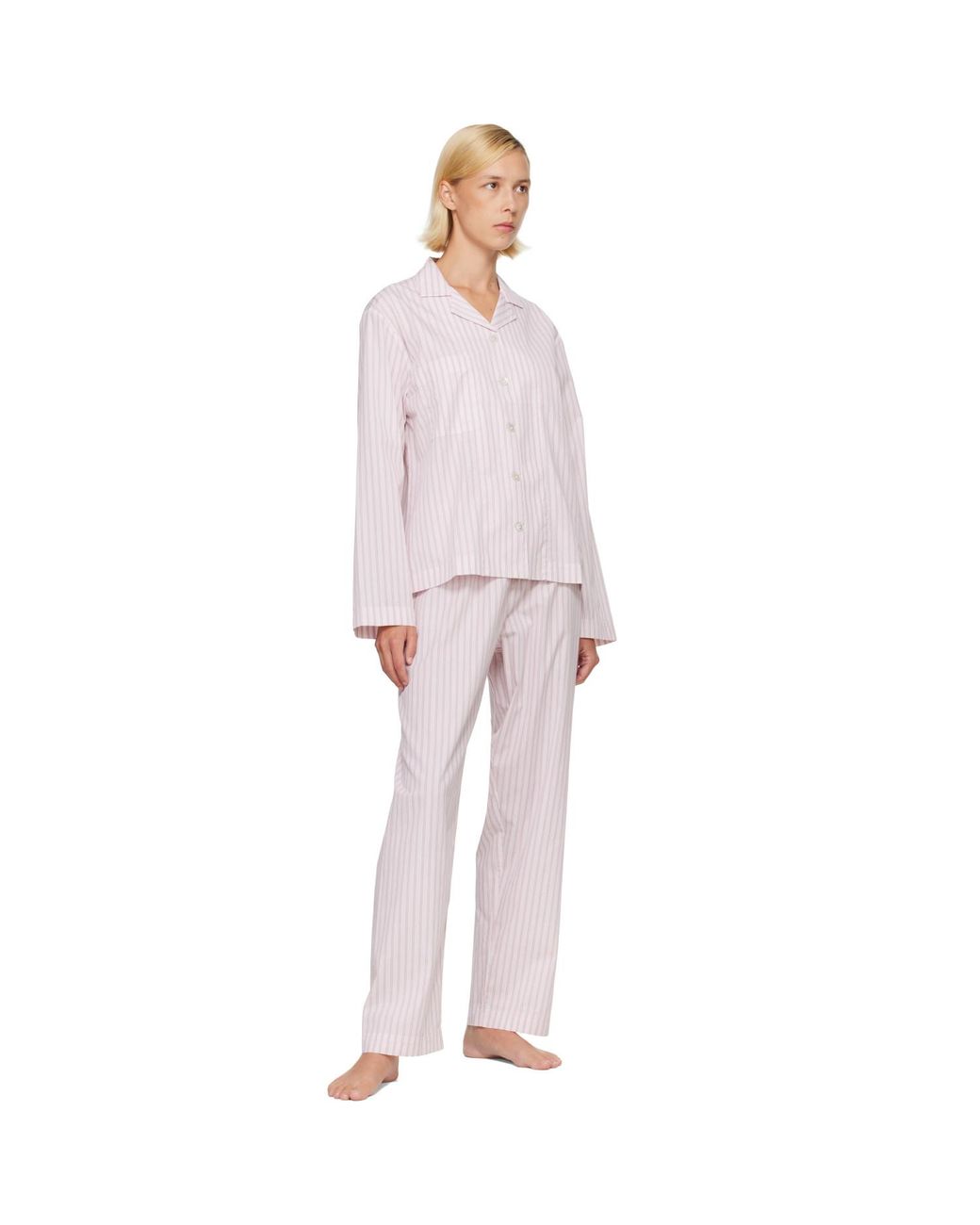 Tekla Pink Fine Twill Pyjama Pants