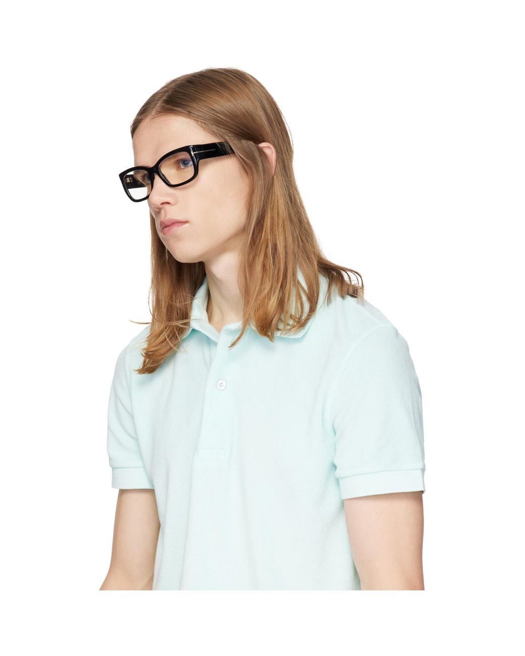 Tom Ford Brown Rectangular Block Glasses for men