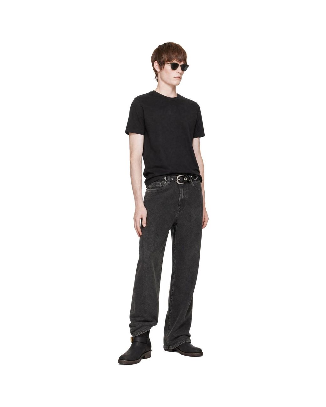 RRL Black Two-Pack Garment-Dyed Pocket T-Shirts for men
