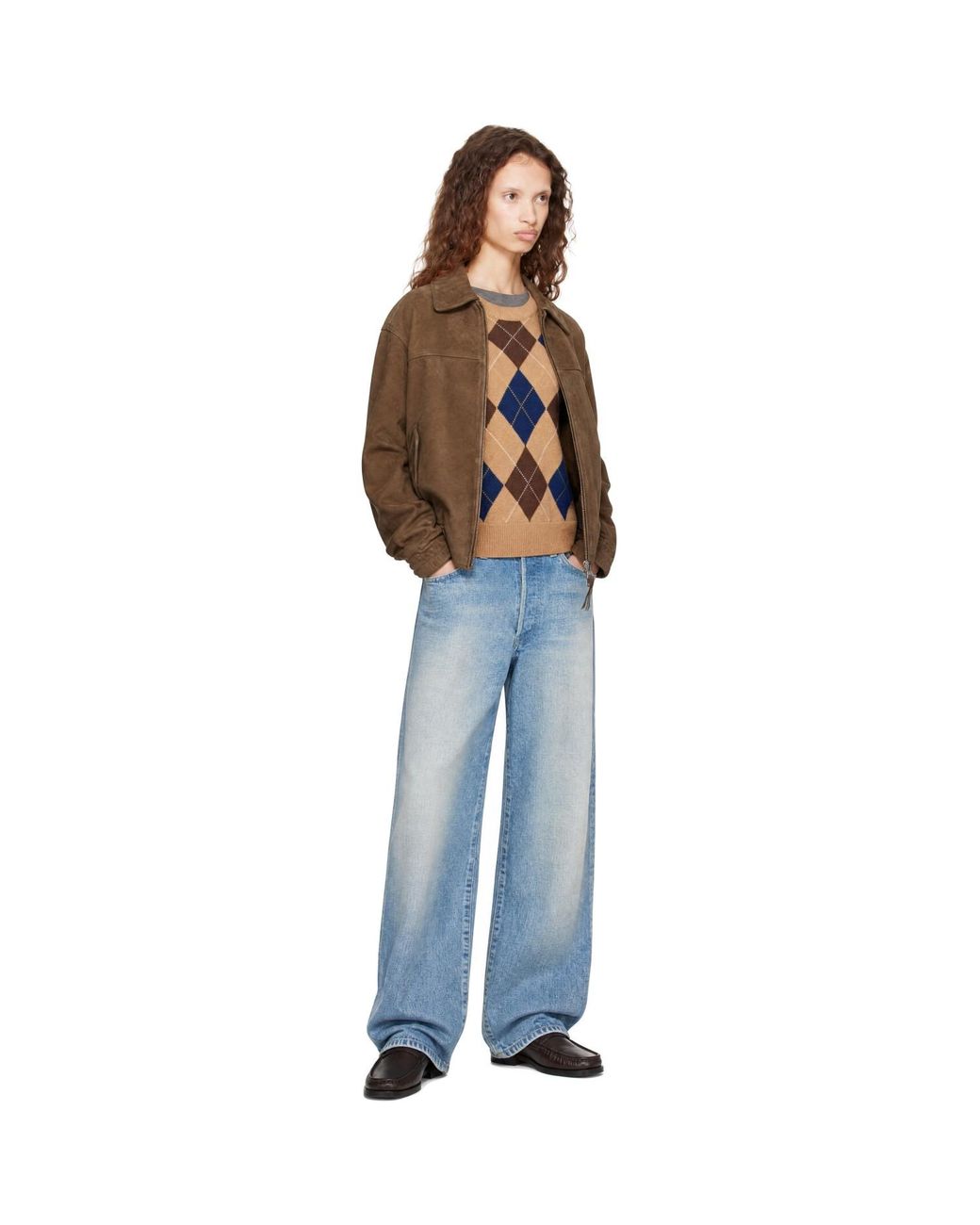 DUNST Brown Refined Suede Blouson Jacket
