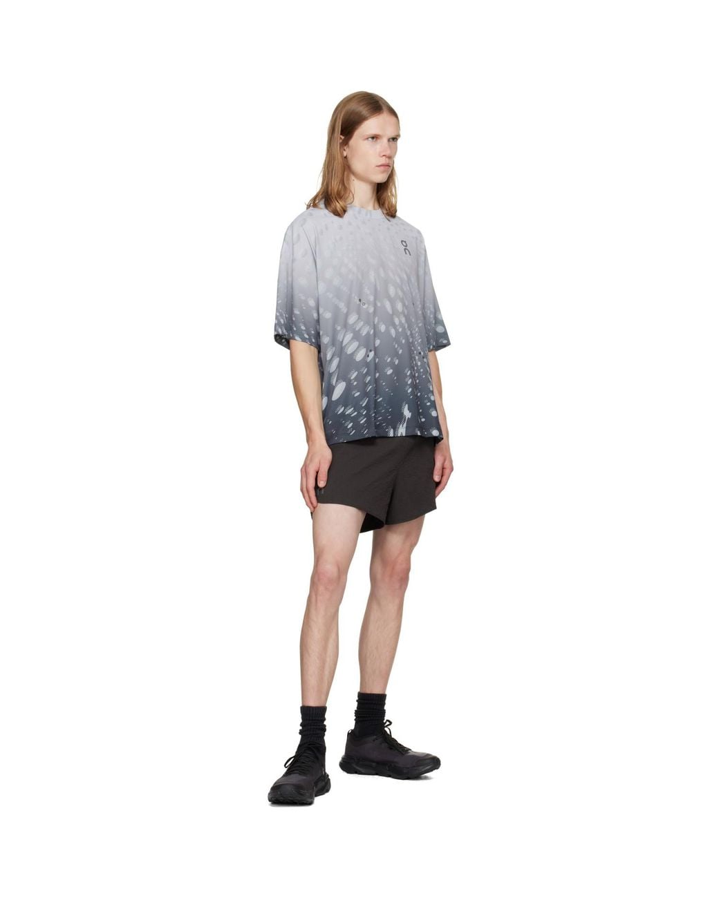 On Shoes Gray Performance Volt Running T-Shirt for men
